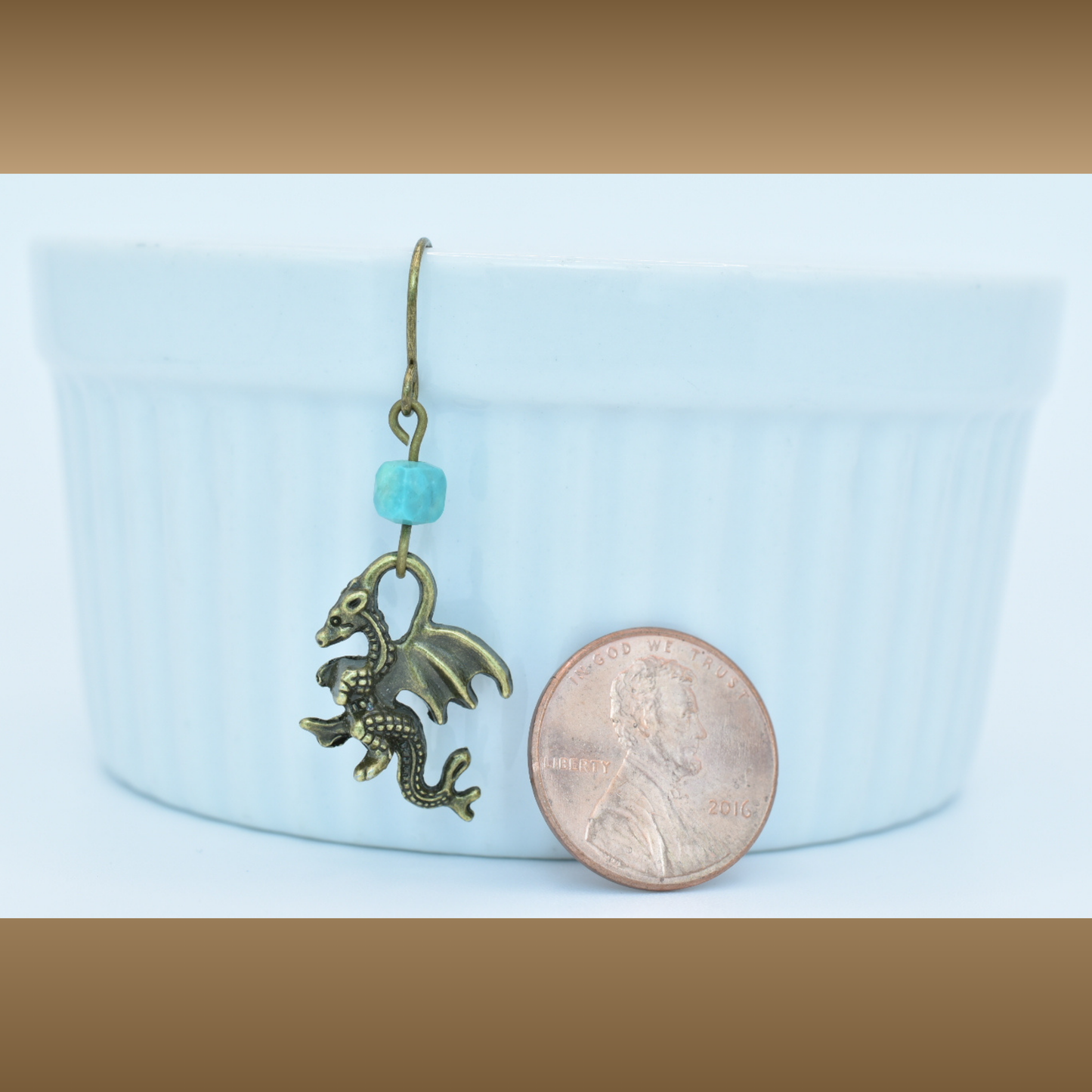 Turquoise Dragon Earrings