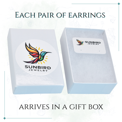 Four Leaf Clover Birthstone Earrings - Personalized