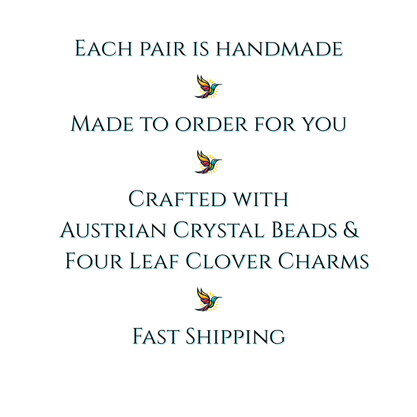 Four Leaf Clover Birthstone Earrings - Personalized