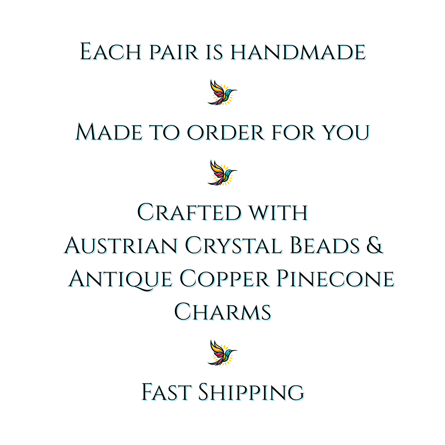 Pine Cone Birthstone Crystal Bead Earrings