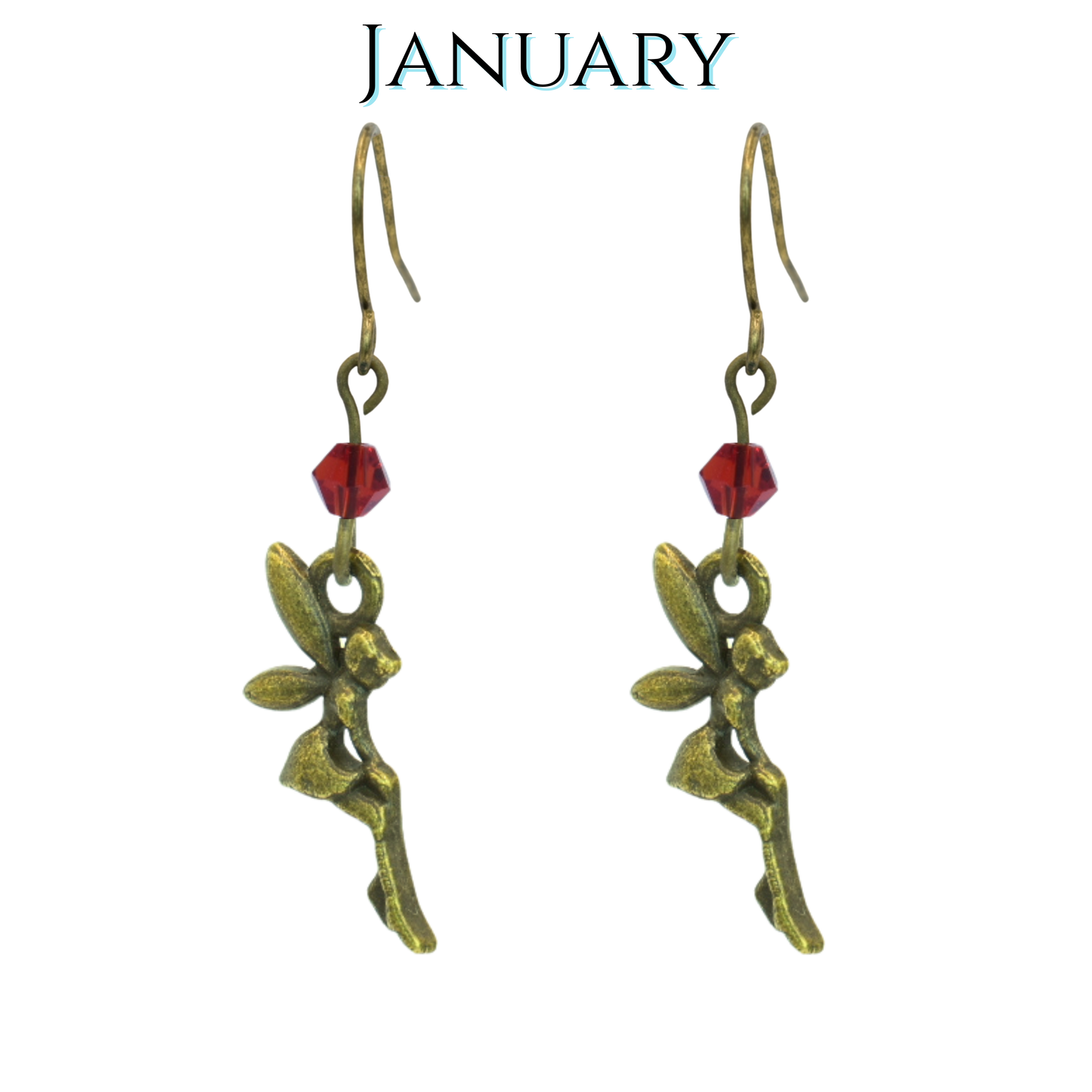 Fairy Birthstone Crystal Bead Earrings