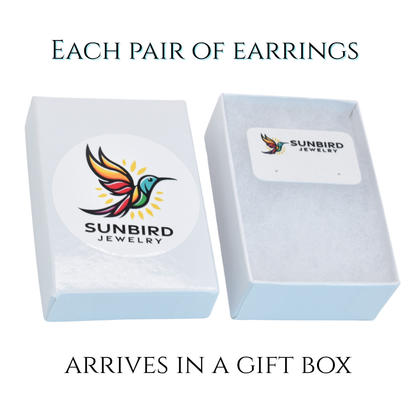 A gift box with Sunbird Jewelry logo on a white background