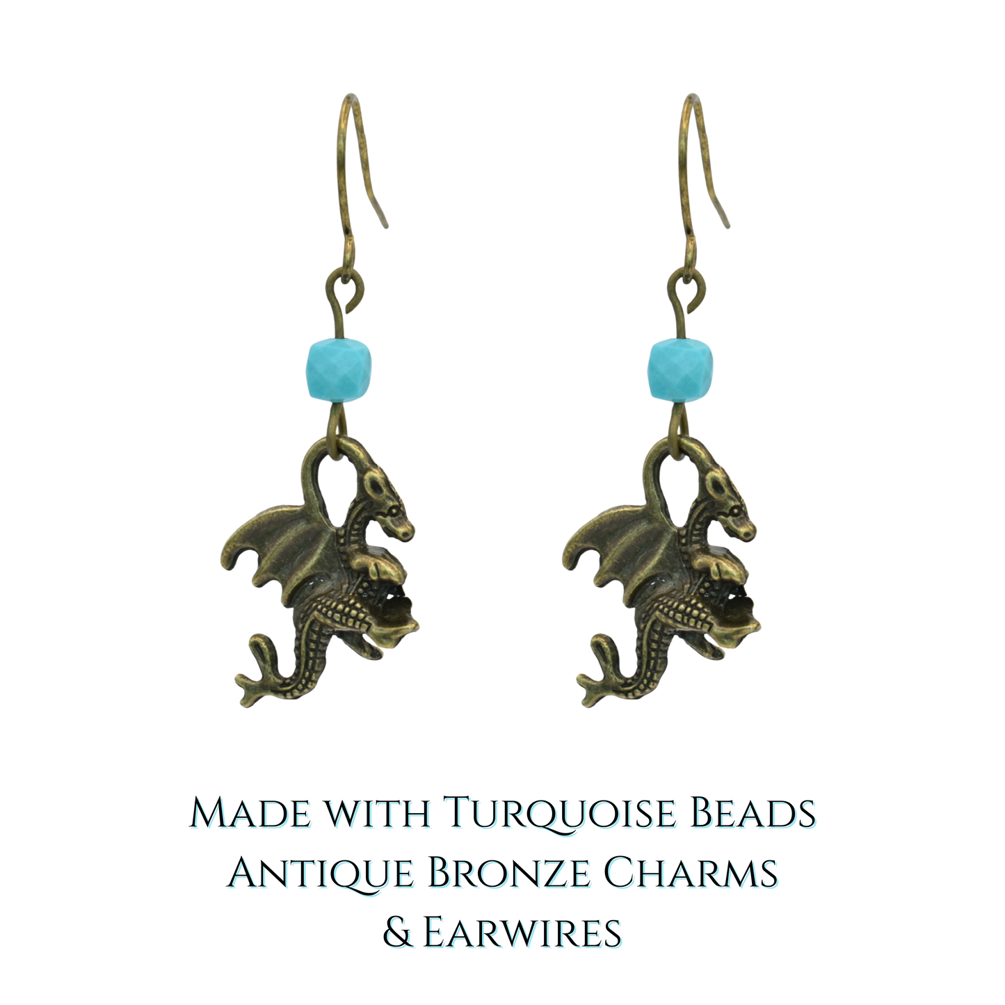 Turquoise Dragon Earrings