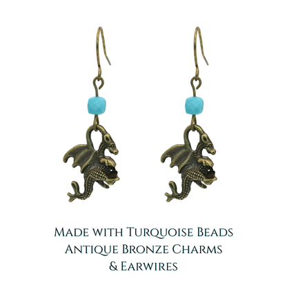 Turquoise Dragon Earrings