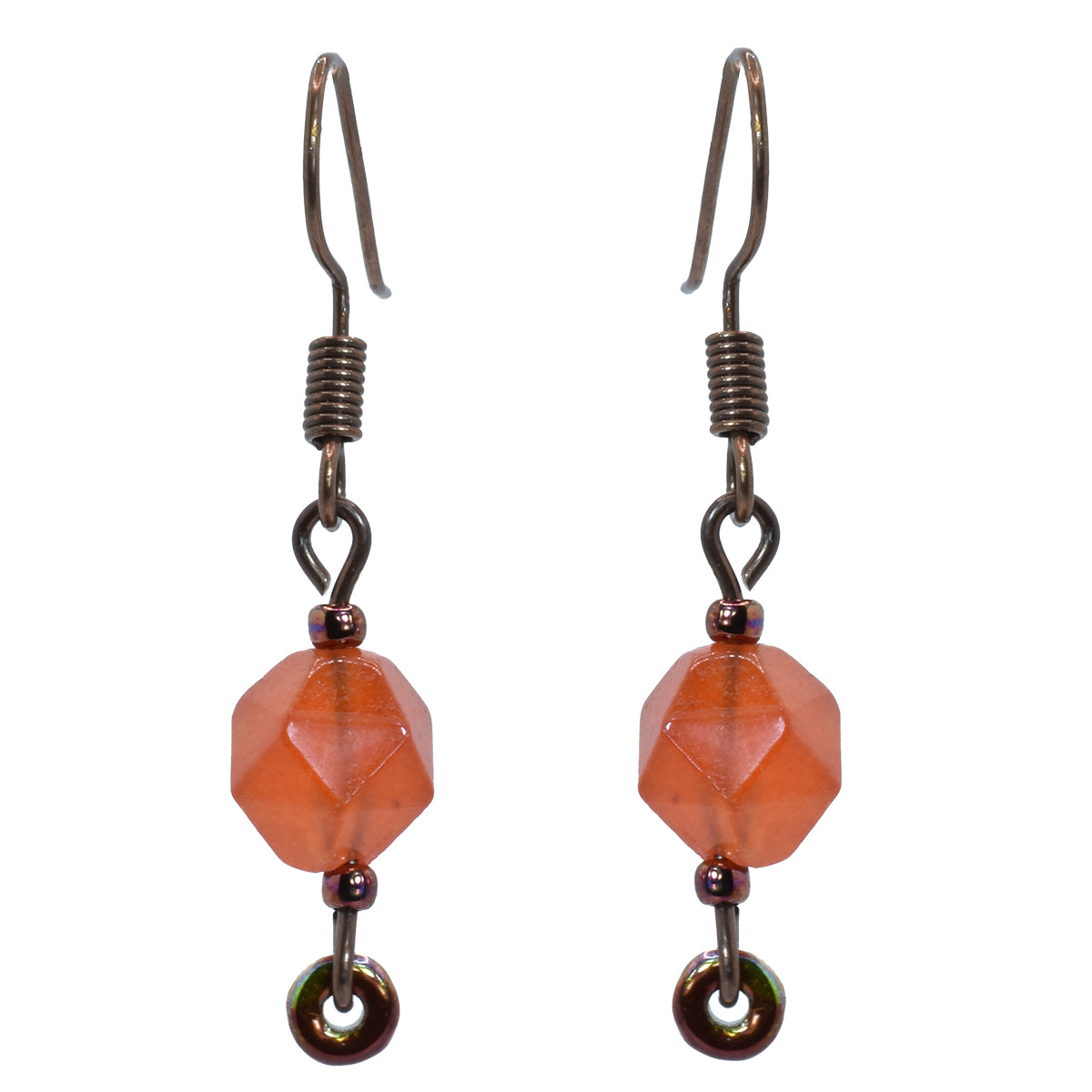 Jade Earrings antique copper