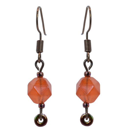 Jade Earrings antique copper