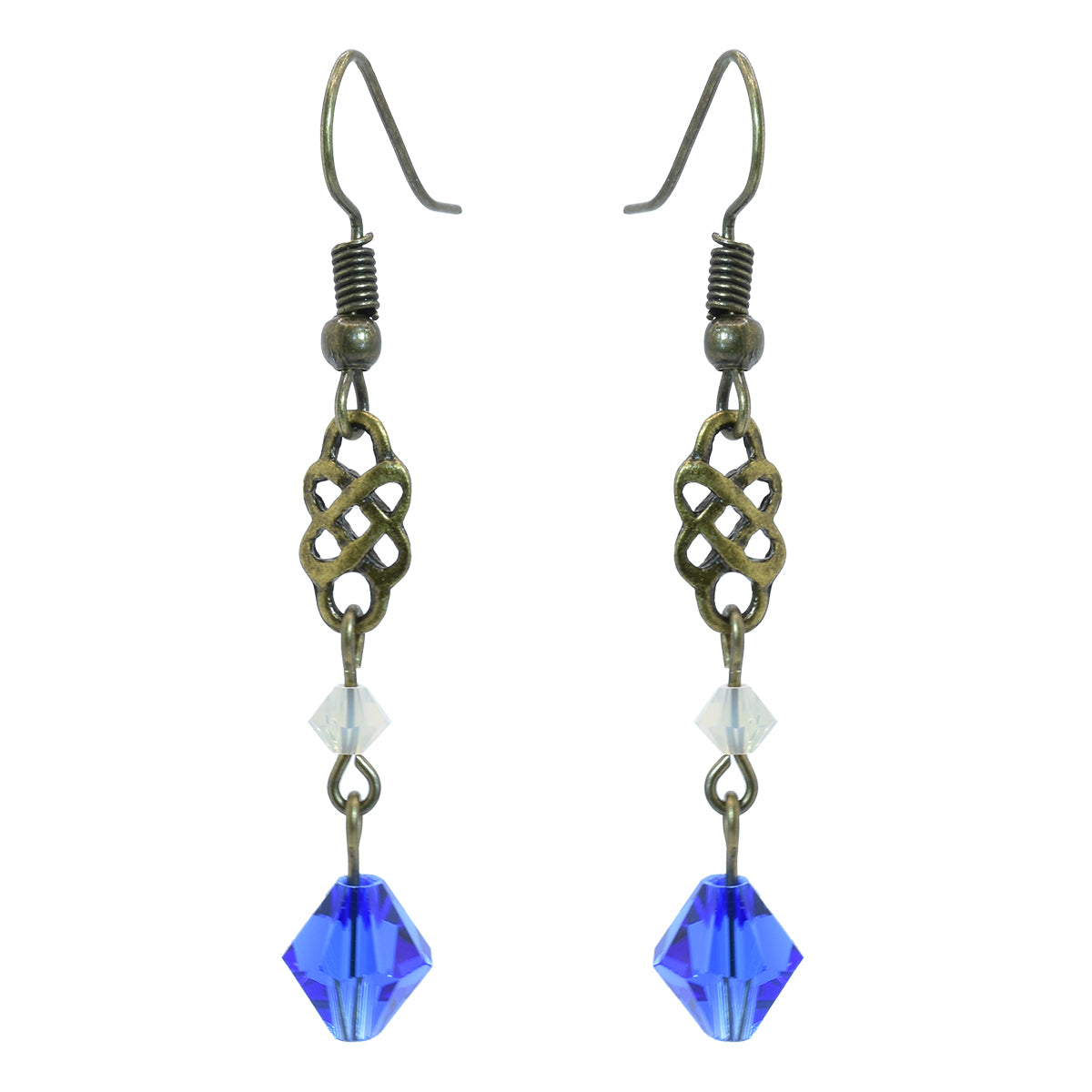 Celtic Blue Swarovski Crystal Earrings