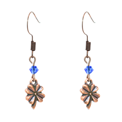 Four Leaf Clover Birthstone Earrings - Personalized